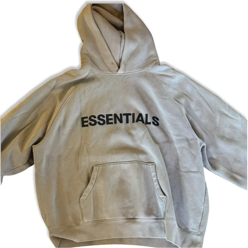 ESSENTIALS fear of god Hoodie in Taupe / Beige | Large | Great Condition |